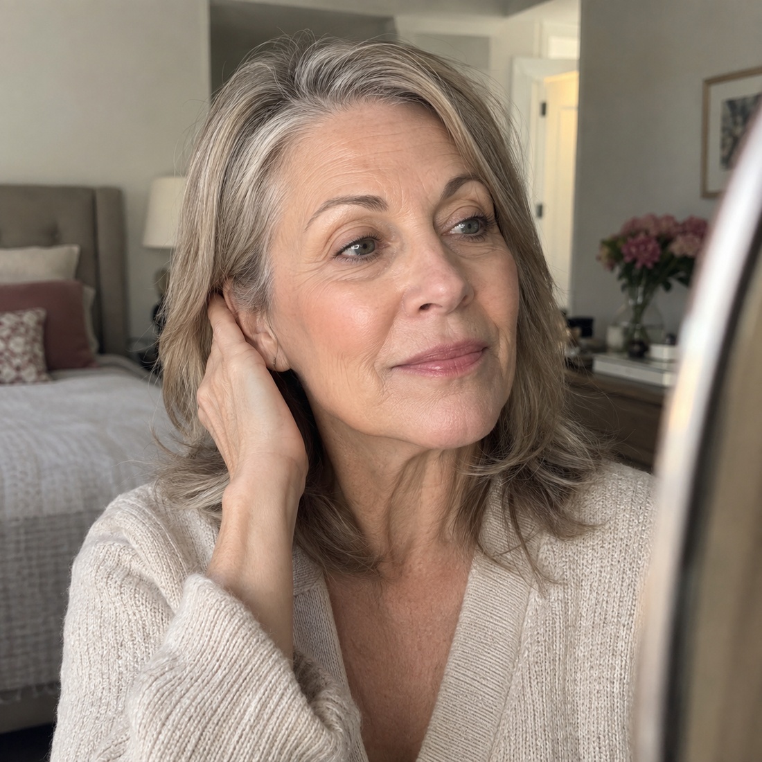 A lighter more natural-looking makeup finish