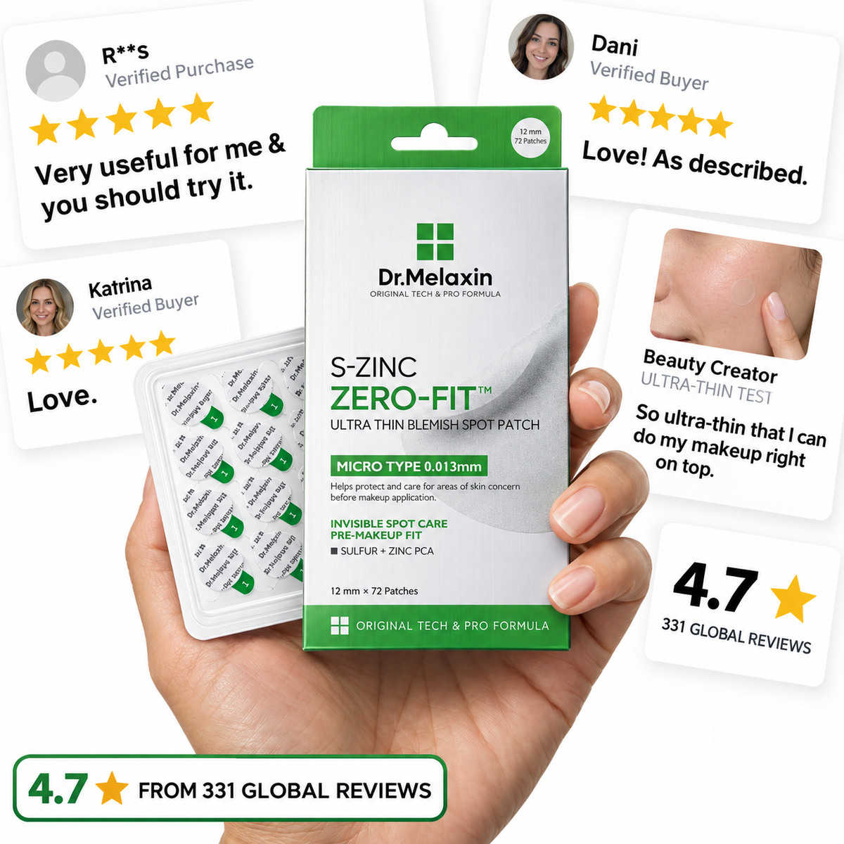 Dr.Melaxin S-ZINC ZERO-FIT Invisible Pimple Patch