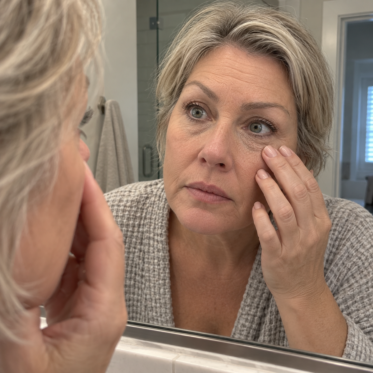 A close-up event photograph illustrating a makeup wake-up call